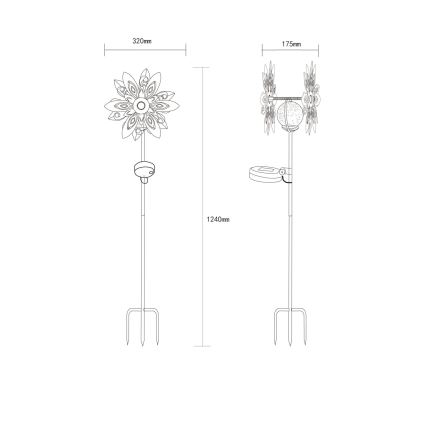 Globo - LED Soldrevet dekoration LED/0,02W/3V IP44