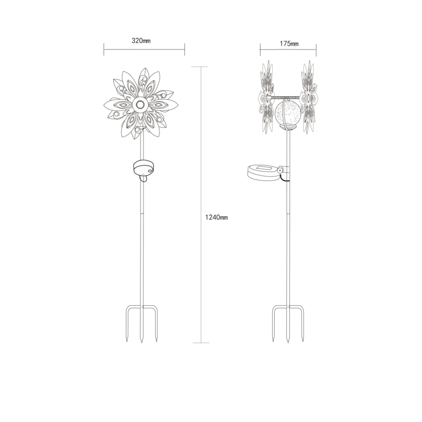 Globo - Soldrevet LED dekoration LED/0,02W/3V IP44 300 mAh