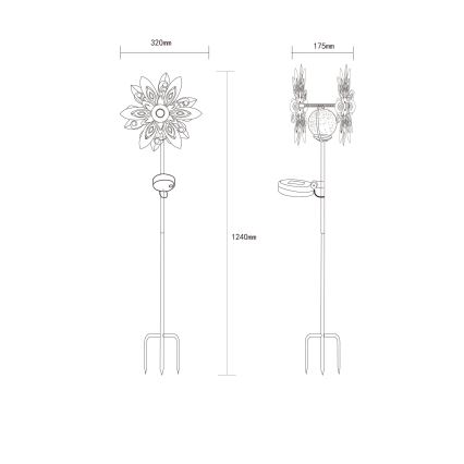 Globo - LED Soldrevet dekoration LED/0,02W/3V IP44