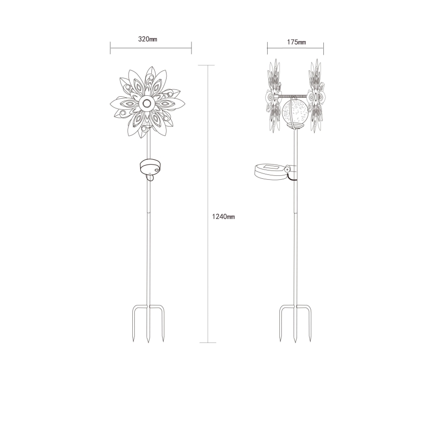 Globo - LED Soldrevet dekoration LED/0,02W/3V IP44