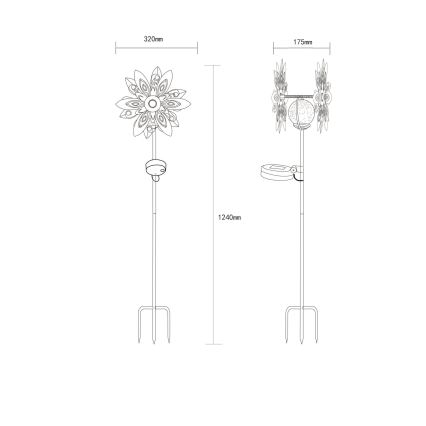 Globo - LED Soldrevet dekoration LED/0,02W/3V IP44