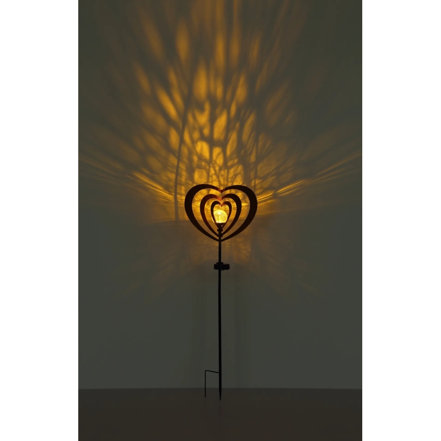 Globo - LED solcellelampe LED/3V IP44 300 mAh rustent hjerte