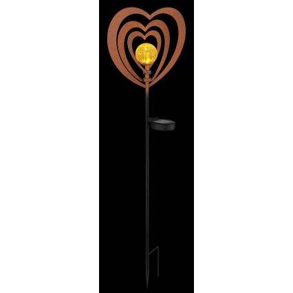 Globo - LED solcellelampe LED/3V IP44 300 mAh rustent hjerte