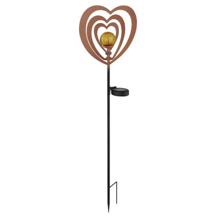 Globo - LED solcellelampe LED/3V IP44 300 mAh rustent hjerte