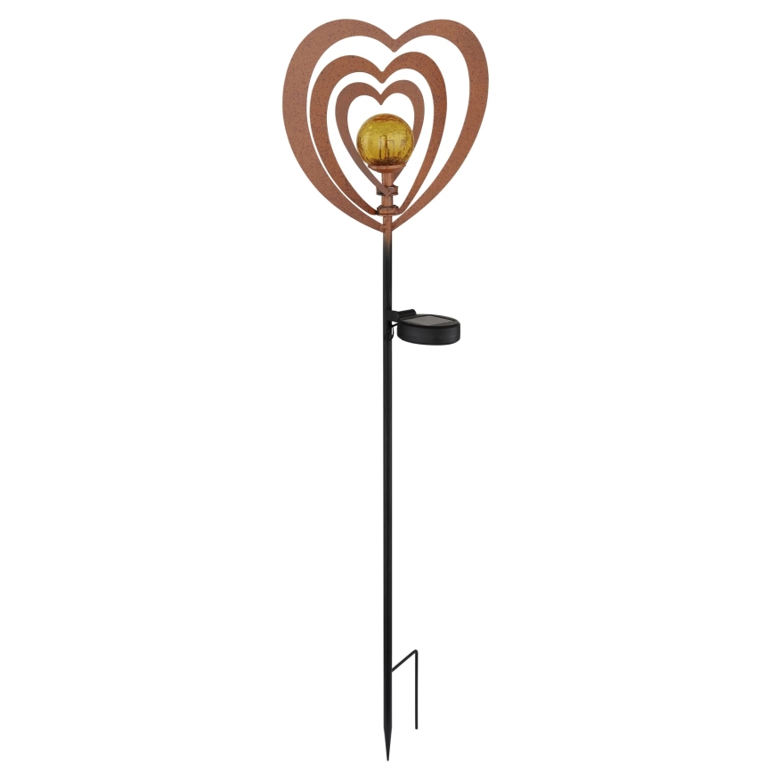Globo - LED solcellelampe LED/3V IP44 300 mAh rustent hjerte