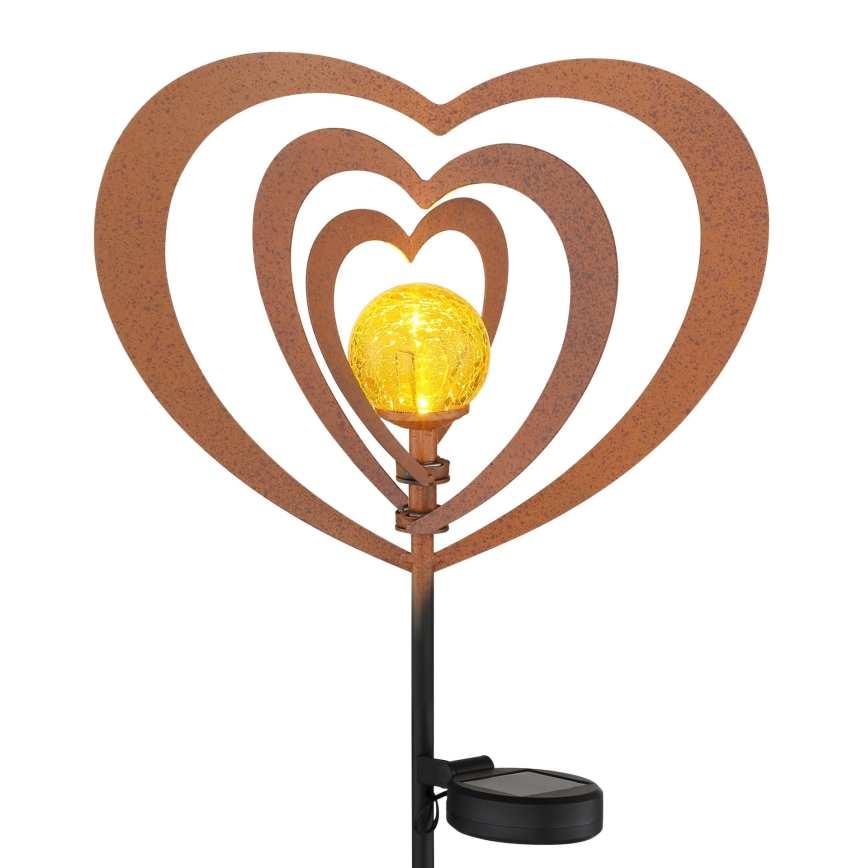 Globo - LED solcellelampe LED/3V IP44 300 mAh rustent hjerte