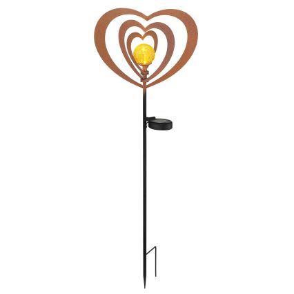 Globo - LED solcellelampe LED/3V IP44 300 mAh rustent hjerte