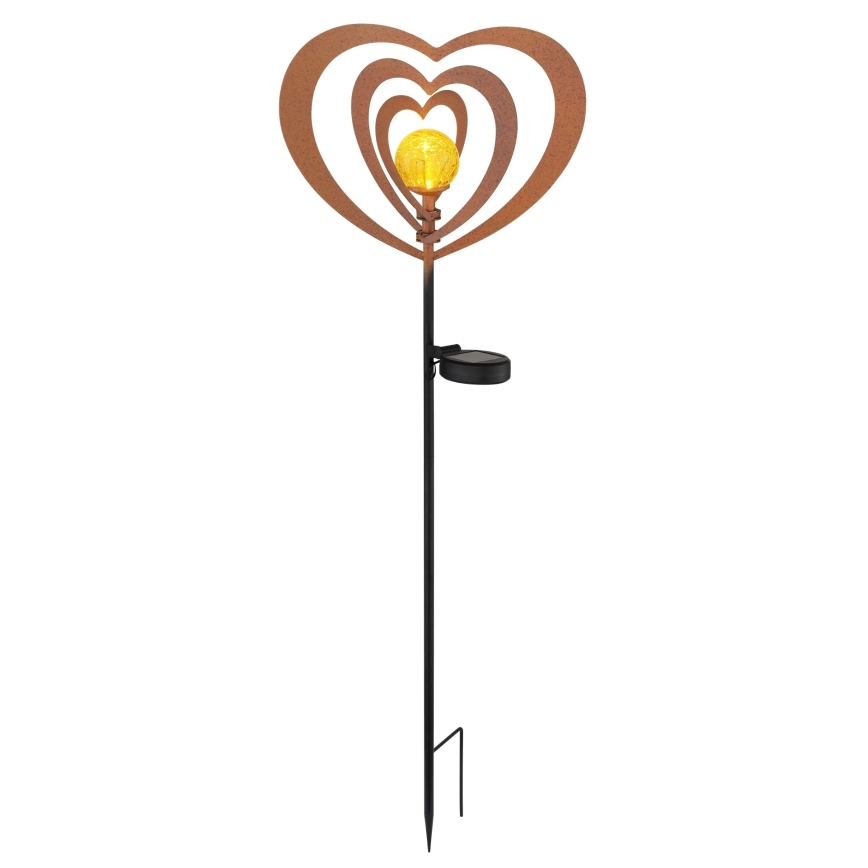 Globo - LED solcellelampe LED/3V IP44 300 mAh rustent hjerte