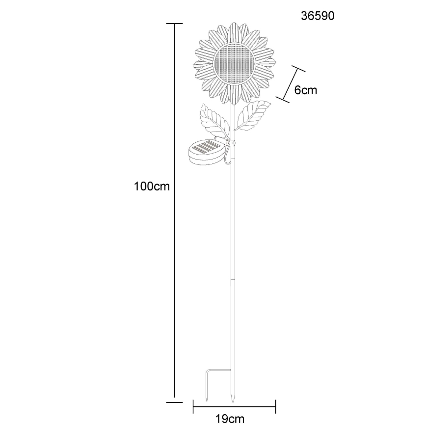 Globo - LED solcellelampe 200xLED/3V IP44 600 mAh blomstformet