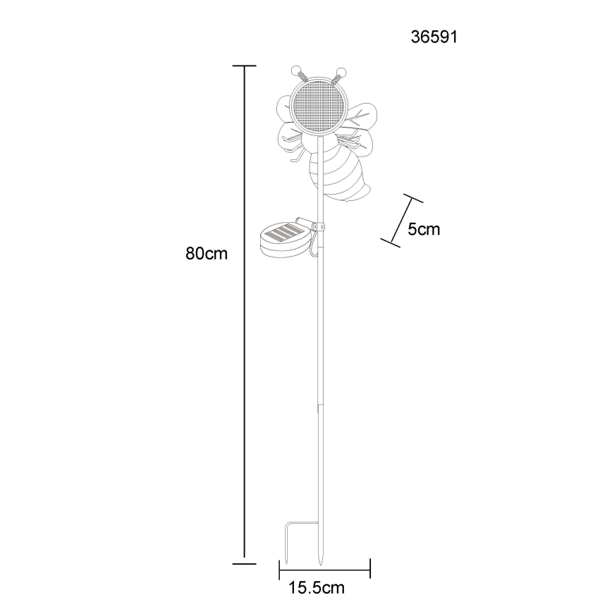 Globo - LED solcellelampe 200xLED/3V IP44 600 mAh bi