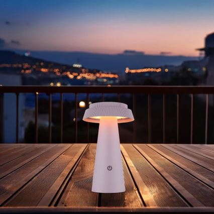 Globo - LED solcellelampe m. touch-funktion dæmpbar LED/4W/3,7W IP54 lyserød