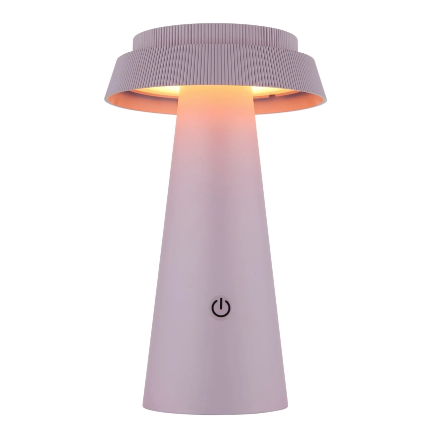 Globo - LED solcellelampe m. touch-funktion dæmpbar LED/4W/3,7W IP54 lyserød