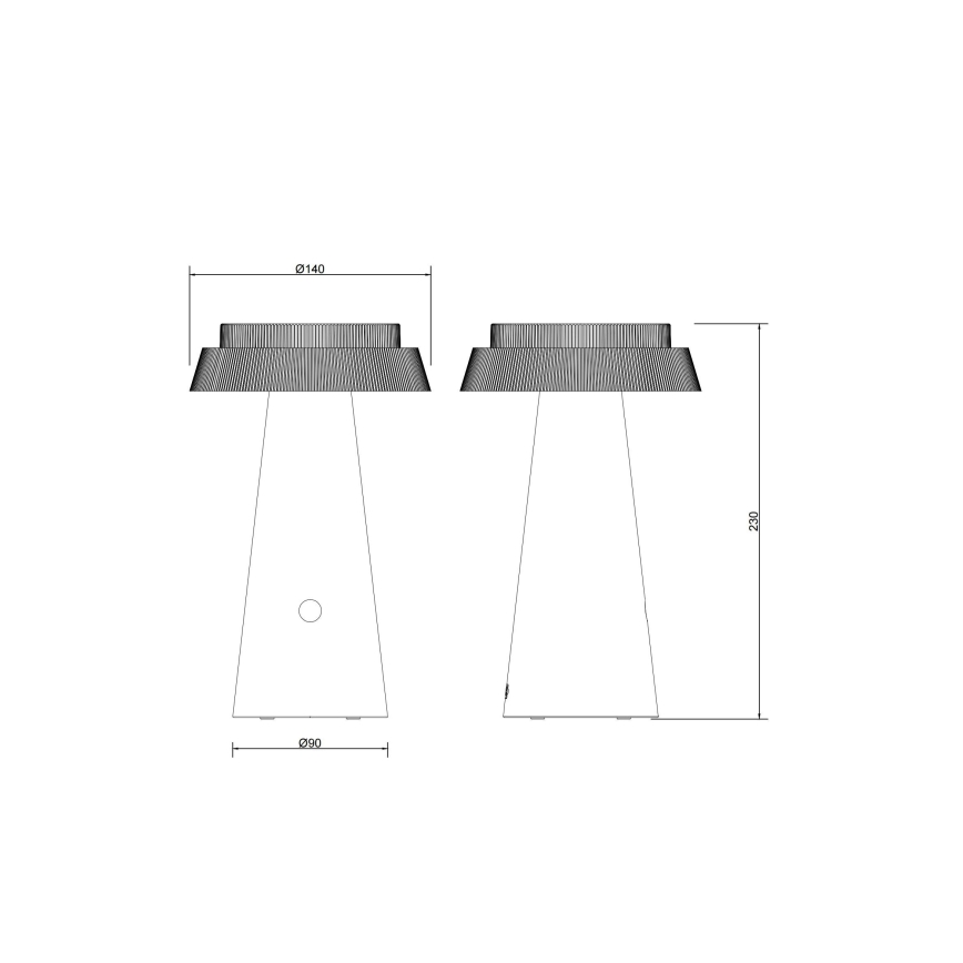 Globo - LED solcellelampe m. touch-funktion dæmpbar LED/4W/3,7W IP54 lyserød