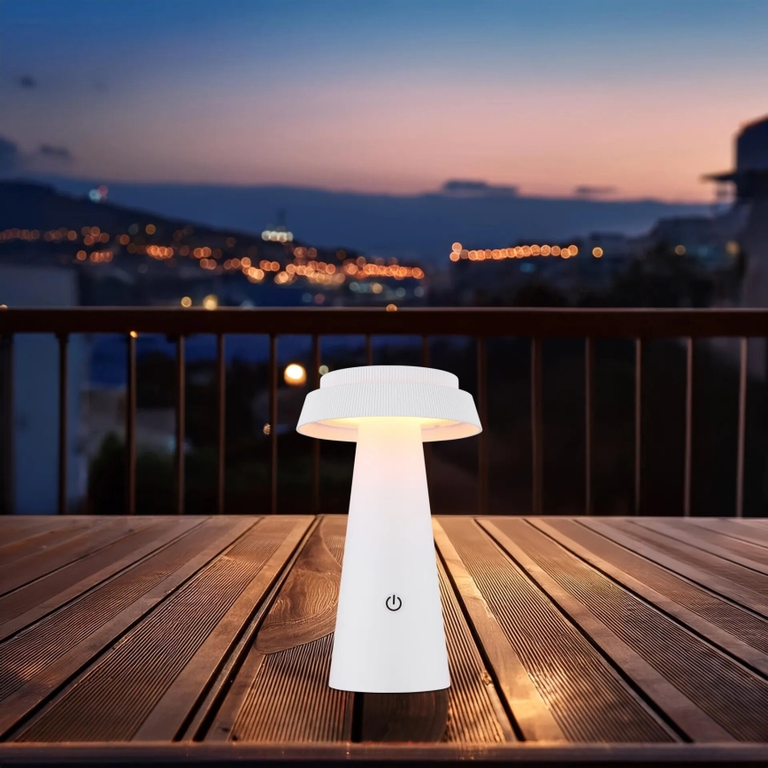 Globo - LED solcellelampe m. touch-funktion dæmpbar LED/4W/3,7W IP54 hvid
