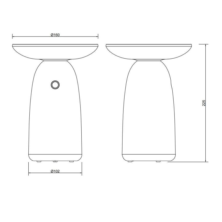 Globo - LED solcellelampe m. touch-funktion dæmpbar LED/10W/3,7V IP54 grøn