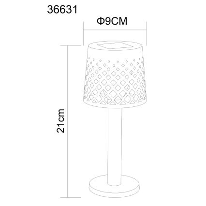 Globo - LED solcellelampe LED/0,06W/3,2V 3000K IP44 sort