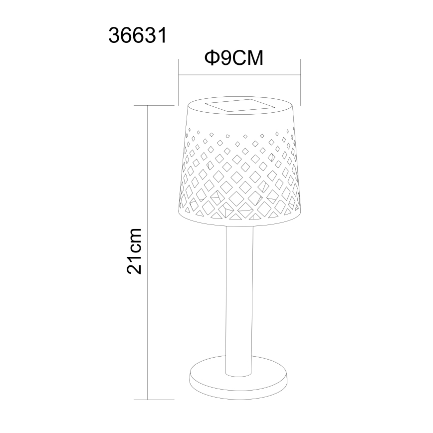 Globo - LED solcellelampe LED/0,06W/3,2V 3000K IP44 sort