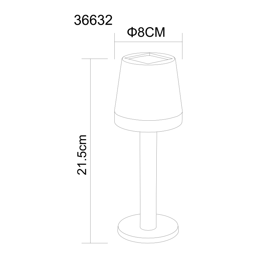 Globo - LED solcellelampe LED/0,5W/3,2V 3000K IP44 sort