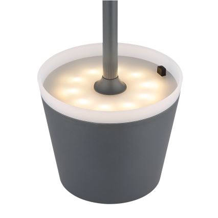 Globo - LED solcellelampe LED/0,6W/3V 3000K IP44 1200 mAh antracit