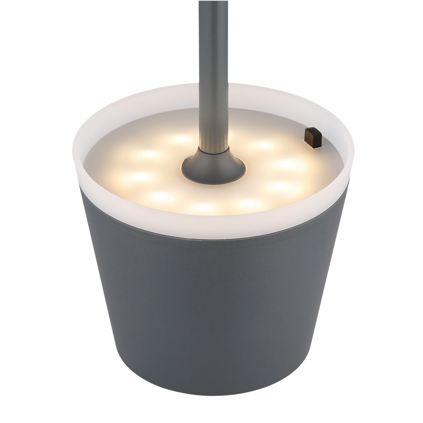 Globo - LED solcellelampe LED/0,6W/3V 3000K IP44 1200 mAh antracit