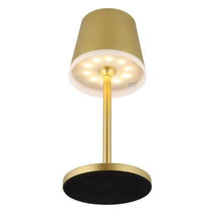 Globo - LED solcellelampe LED/0,6W/3V 3000K IP44 guldfarvet