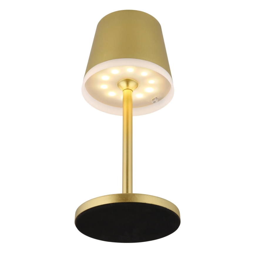 Globo - LED solcellelampe LED/0,6W/3V 3000K IP44 guldfarvet