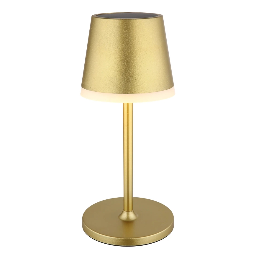 Globo - LED solcellelampe LED/0,6W/3V 3000K IP44 guldfarvet