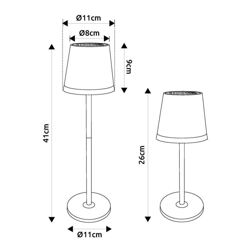 Globo - LED solcellelampe LED/0,6W/3V 3000K IP44 guldfarvet