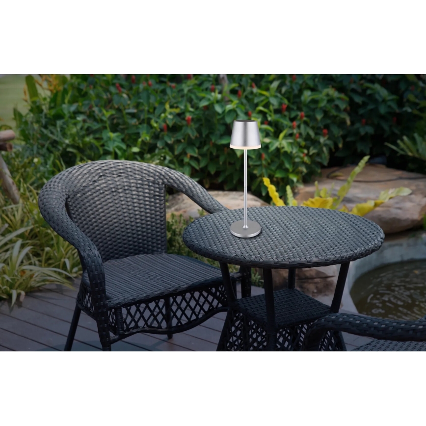 Globo - LED solcellelampe LED/0,6W/3V 3000K IP44 mat krom