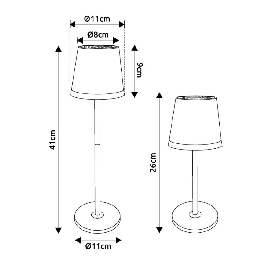 Globo - LED solcellelampe LED/0,6W/3V 3000K IP44 mat krom