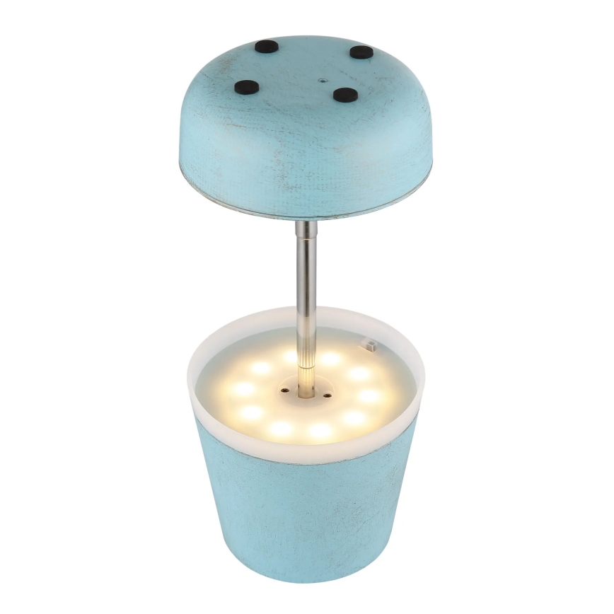 Globo - LED solcellelampe 10xLED/0,06W/3V IP44 blå