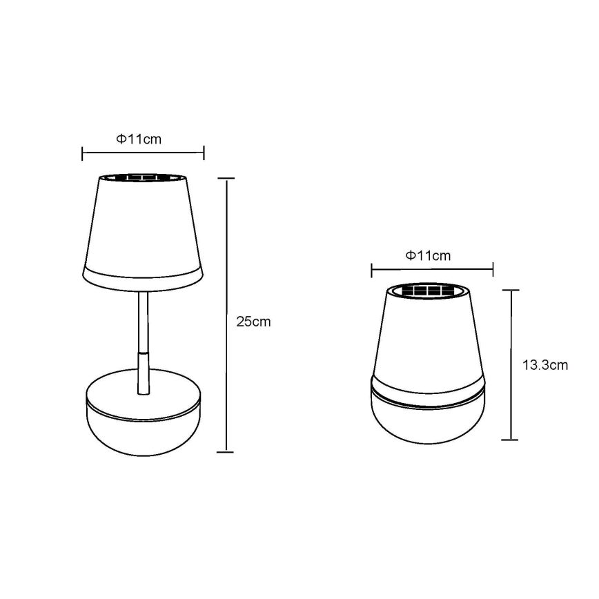 Globo - LED solcellelampe 10xLED/0,06W/3V IP44 grå