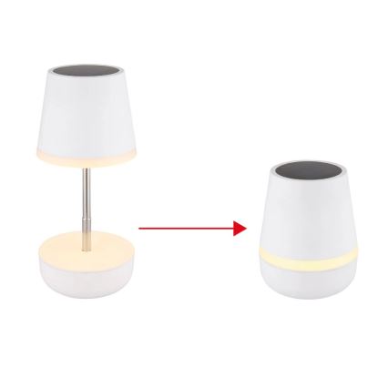 Globo - LED solcellelampe 10xLED/0,06W/3V IP44 800 mAh hvid