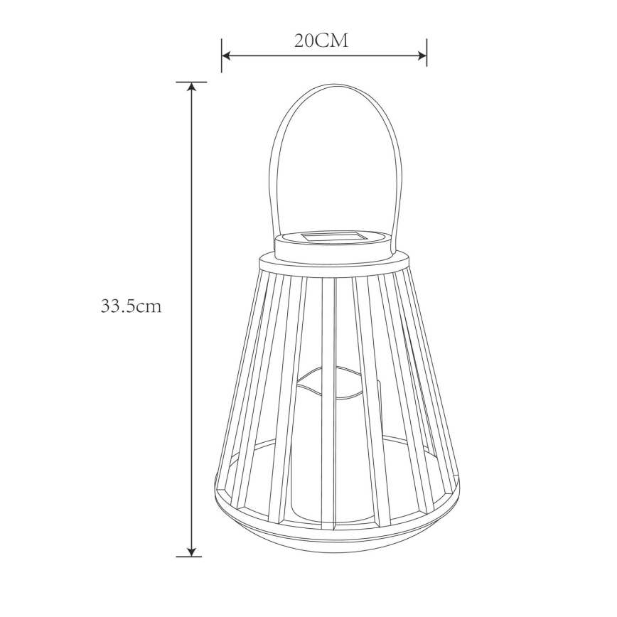 Globo - LED solcellelampe LED/0,06W/3V 3200K IP44