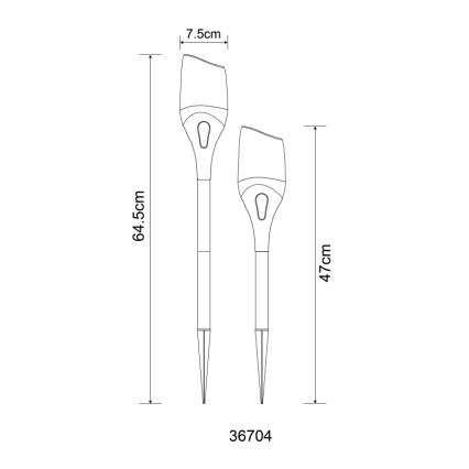 Globo - LED solcellelampe LED/2,4W/3V 1600K IP44