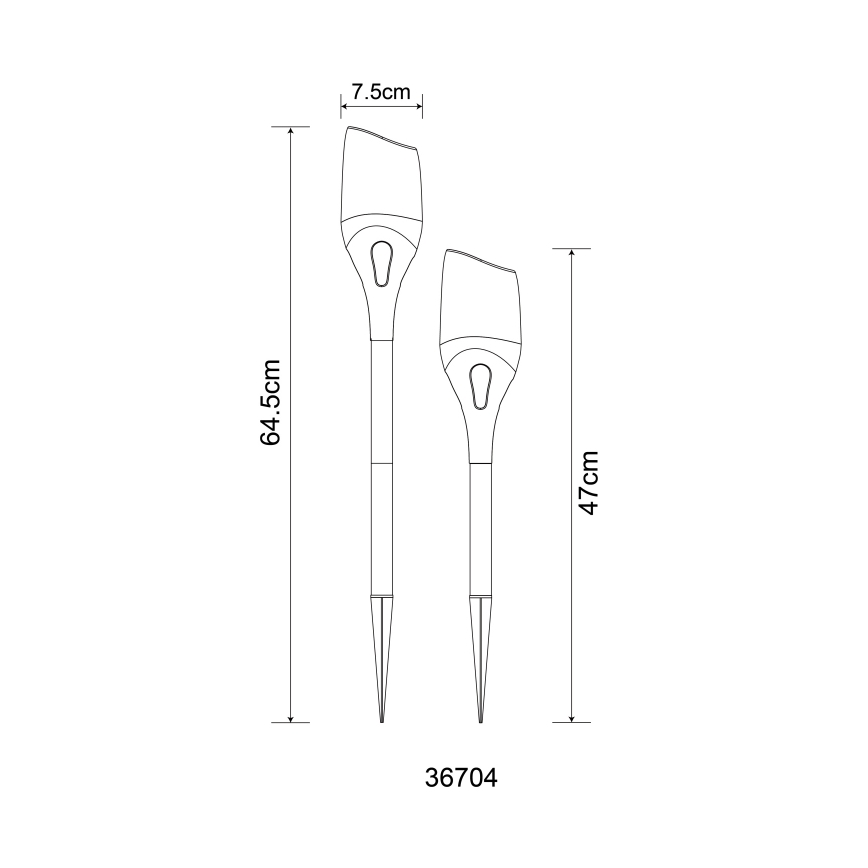 Globo - LED solcellelampe LED/2,4W/3V 1600K IP44