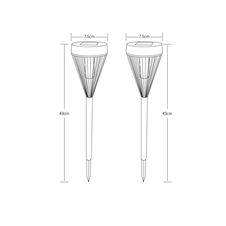 Globo - SÆT 2x LED solcellelampe LED/0,1W/1,2V IP44 300 mAh
