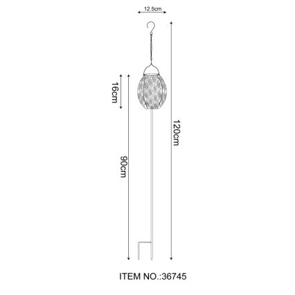 Globo - LED solcellelampe 03.01.2001 LED/0,06W/3,2V 3000K IP44