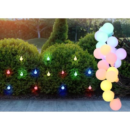 Globo - LED solcelle-lyskæde 20xLED/1,2V IP44 300 mAh 5,8 m