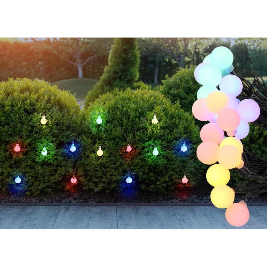 Globo - LED solcelle-lyskæde 20xLED/1,2V IP44 300 mAh 5,8 m