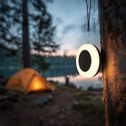 Globo - Bærbar LED-solcellelampe, 3 W, 3,7 V, IP54, 2200 mAh