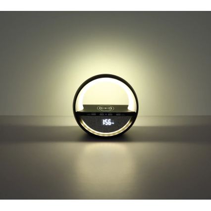 Globo - LED RGBW berøringsbetjent genopladelig bordlampe med højttaler og trådløs QI-opladning LED/3,5W/5V 1800 mAh