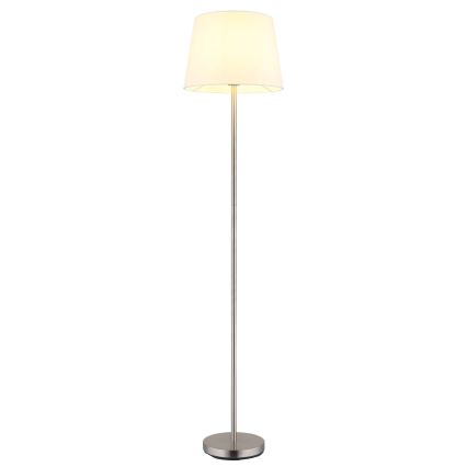 Globo - Gulvlampe 1xE27/40W/230V hvid/mat krom