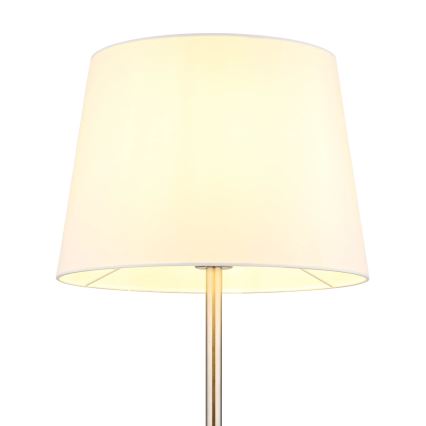 Globo - Gulvlampe 1xE27/40W/230V hvid/mat krom