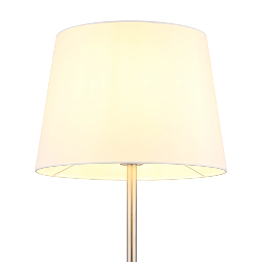 Globo - Gulvlampe 1xE27/40W/230V hvid/mat krom