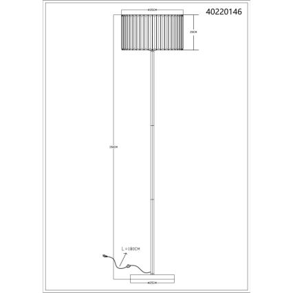 Globo - Gulvlampe 1xE27/60W/230V