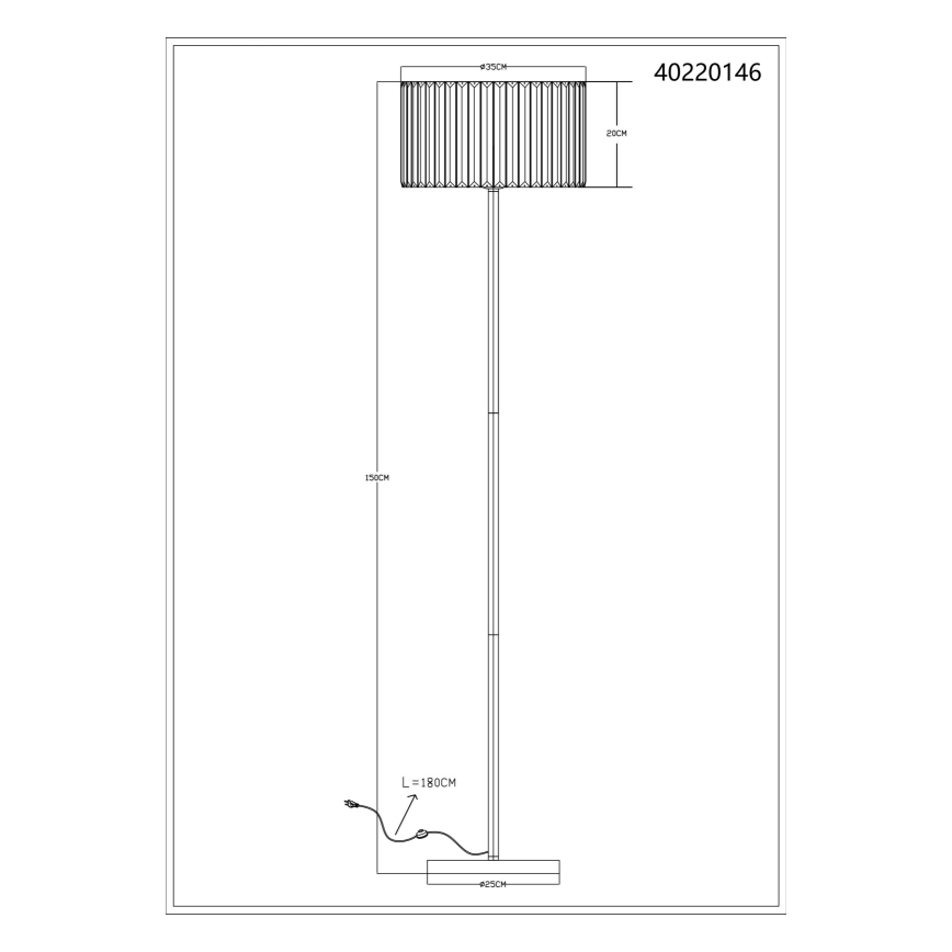 Globo - Gulvlampe 1xE27/60W/230V