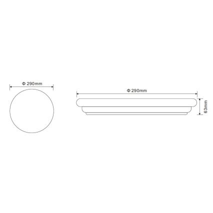 Globo - LED loftsbelysning 1xLED/20W/230V