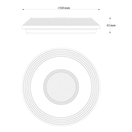 Globo - LED loftlampe dæmpbar LED/24W/230V 2700-6500K + fjernbetjening