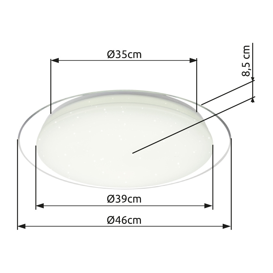 Globo - LED loftlampe dæmpbar LED/30W/230V 3000-6500K + fjernbetjening